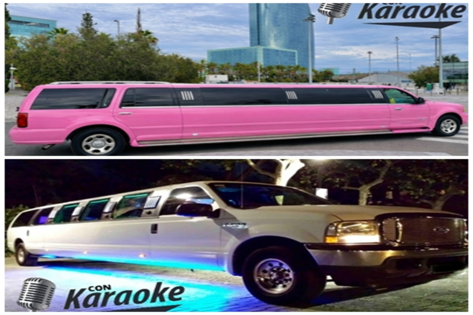 dos limusinas de 12 plazas para fiestas y eventos en Barcelona