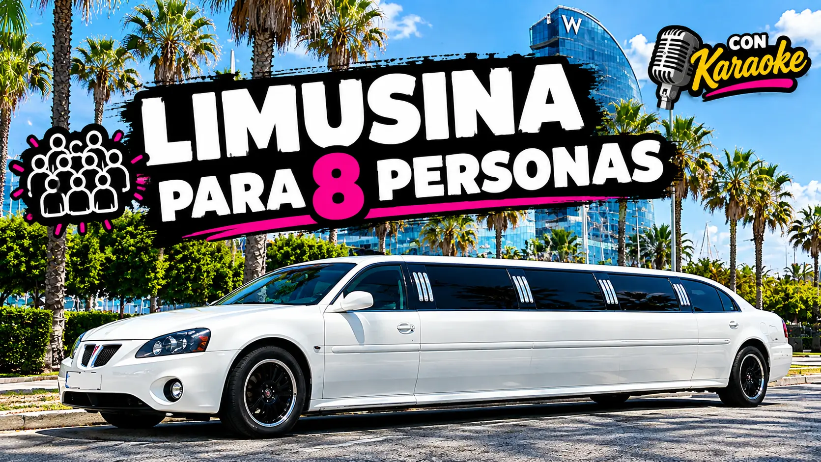 limusina para 8 personas Limusina blanca para 8 personas en Barcelona